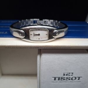 Tissot AUTHENTIC With Original Box And Paperwork Silver Steel Cocktail Watch